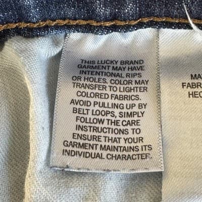 Lucky Brand 410 Athletic Slim Jeans Mens 36x30 Blue Medium Wash Whiskered Denim - Thumbnail 7