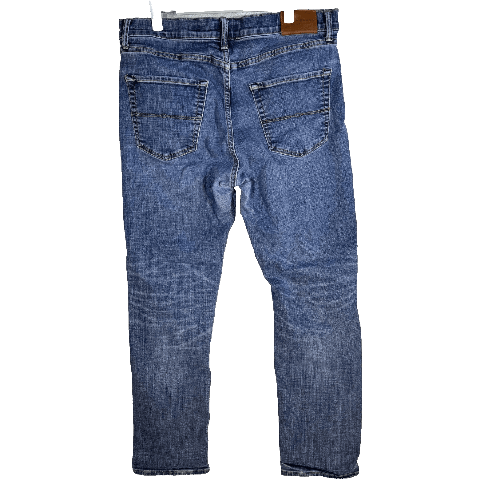 Lucky Brand 410 Athletic Slim Jeans Mens 36x30 Blue Medium Wash Whiskered Denim - Thumbnail 2