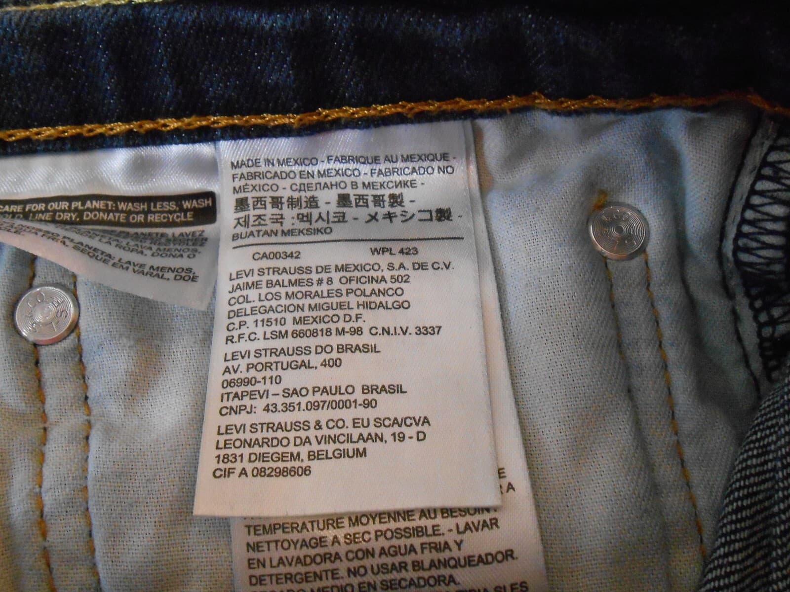 Levi's 541 Men's Jeans 38x30 Dark Wash Blue Denim Athletic Fit Stretch - Thumbnail 12