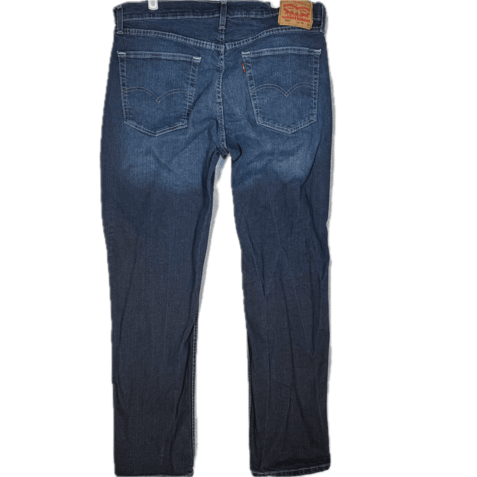Levi's 559 Men's Jeans 36x34 Blue Denim Relaxed Fit High-Rise Straight Leg - Thumbnail 2
