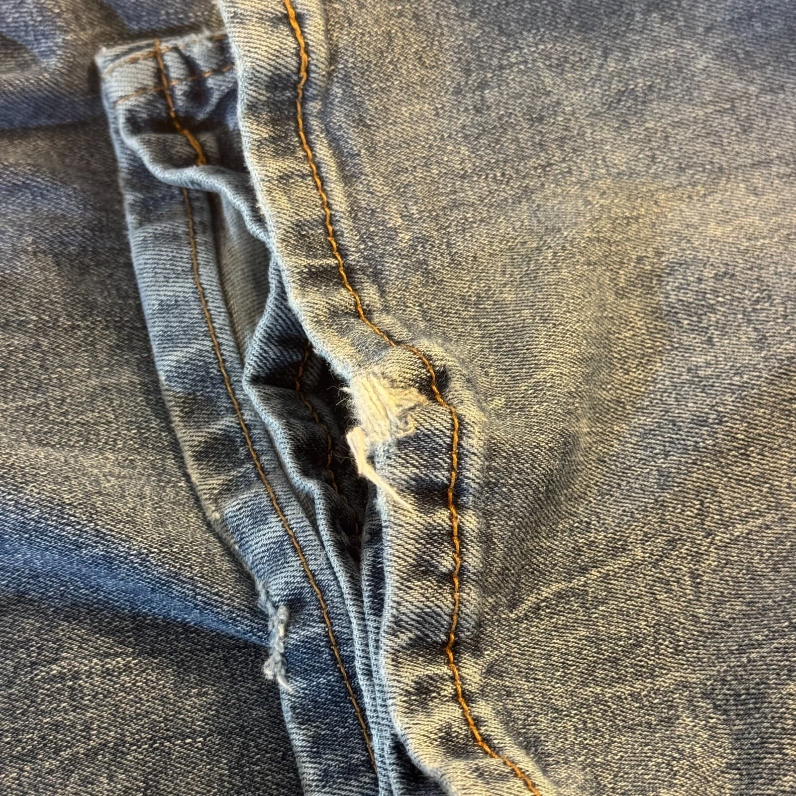 Levi's 514 Men's Jeans 42x32 Blue Denim Straight Fit Mid Rise - Thumbnail 3