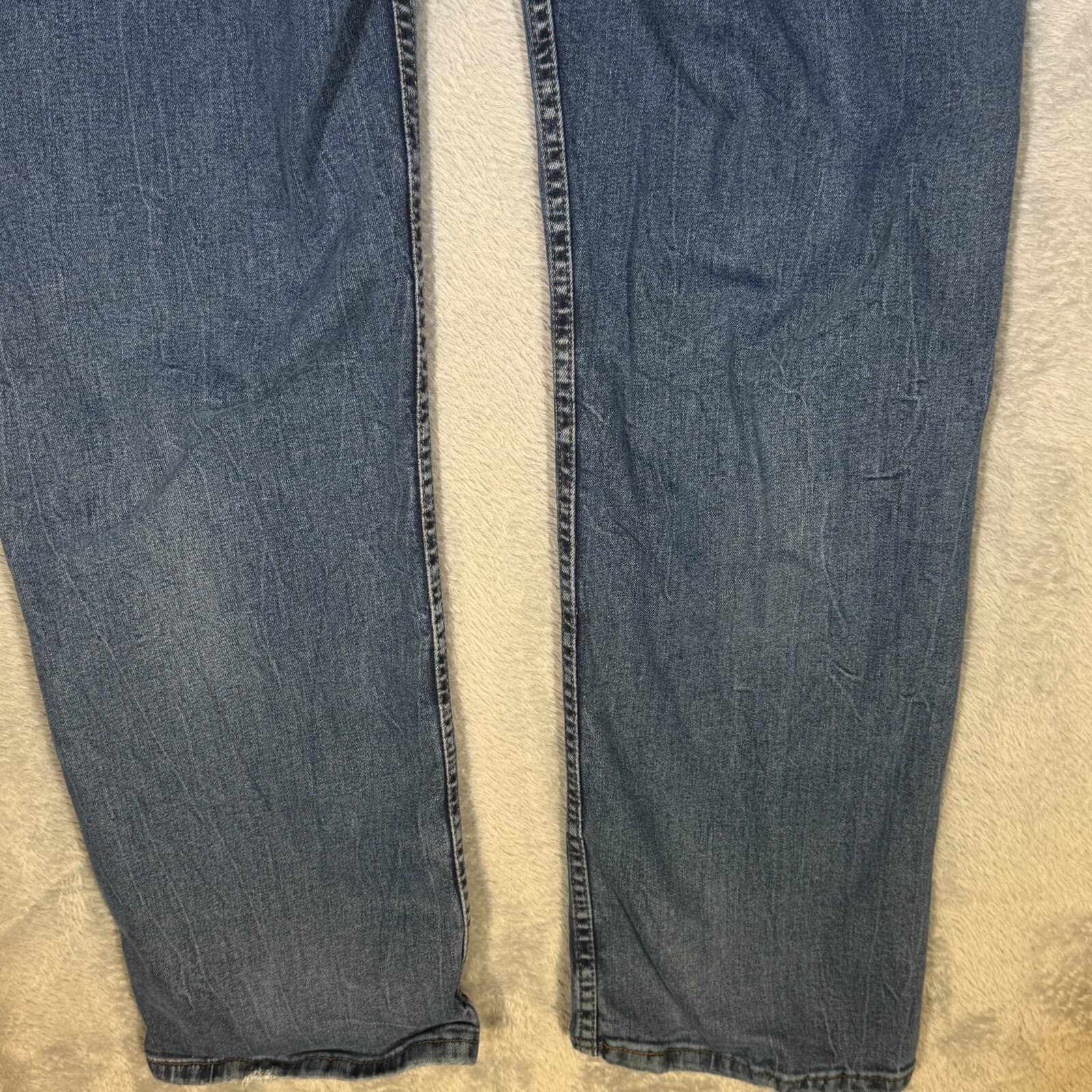 Levi's 514 Men's Jeans 42x32 Blue Denim Straight Fit Mid Rise - Thumbnail 10