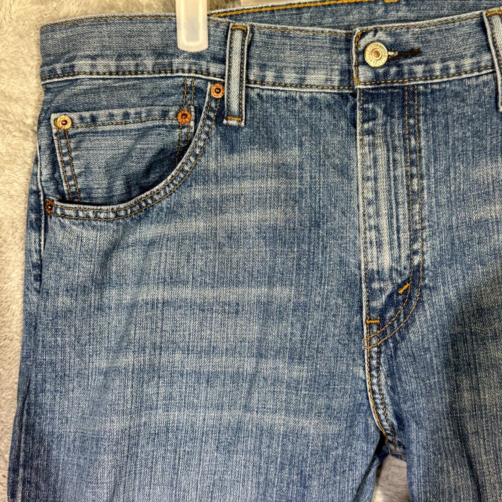 Levi's 527 Men's Jeans 36x30 Blue Denim Bootcut Mid Rise 100% Cotton - Thumbnail 3