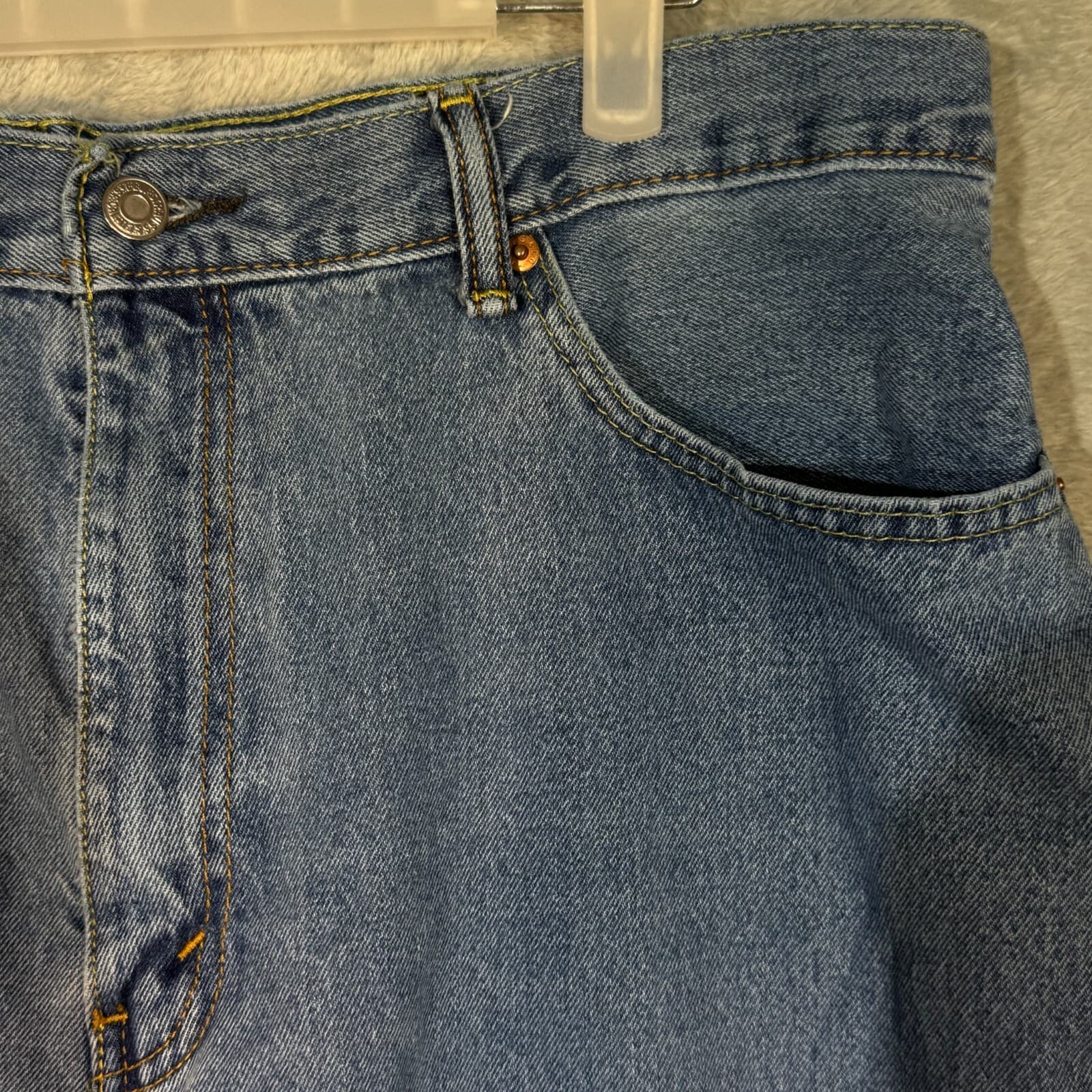 Levi's 550 Men's Jeans 40x32 Blue Denim Relaxed Fit Mid-Rise Straight Leg - Thumbnail 5