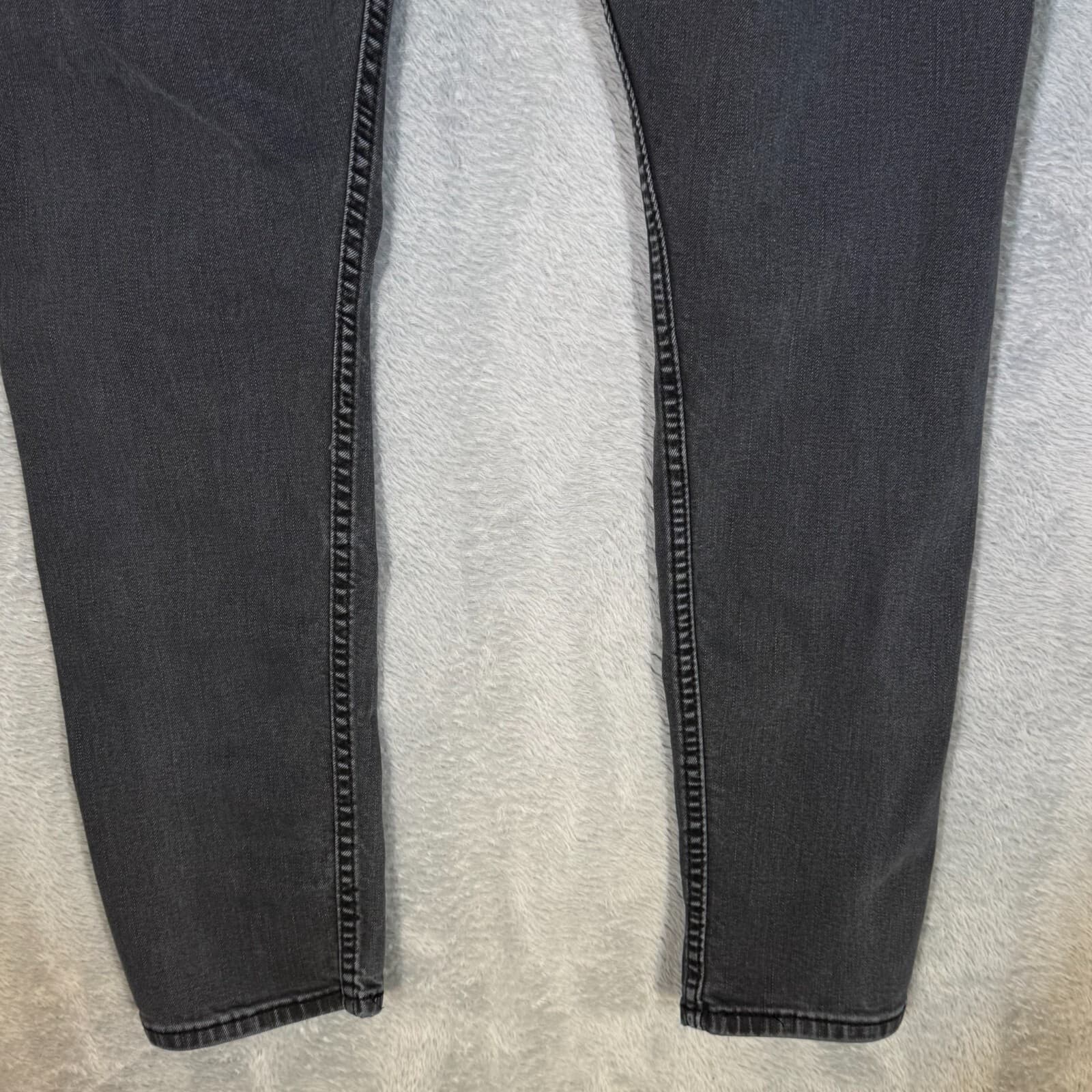 Levi's 512 Men's Jeans 34x30 Black Denim Stretch Slim Tapered Fit - Thumbnail 9