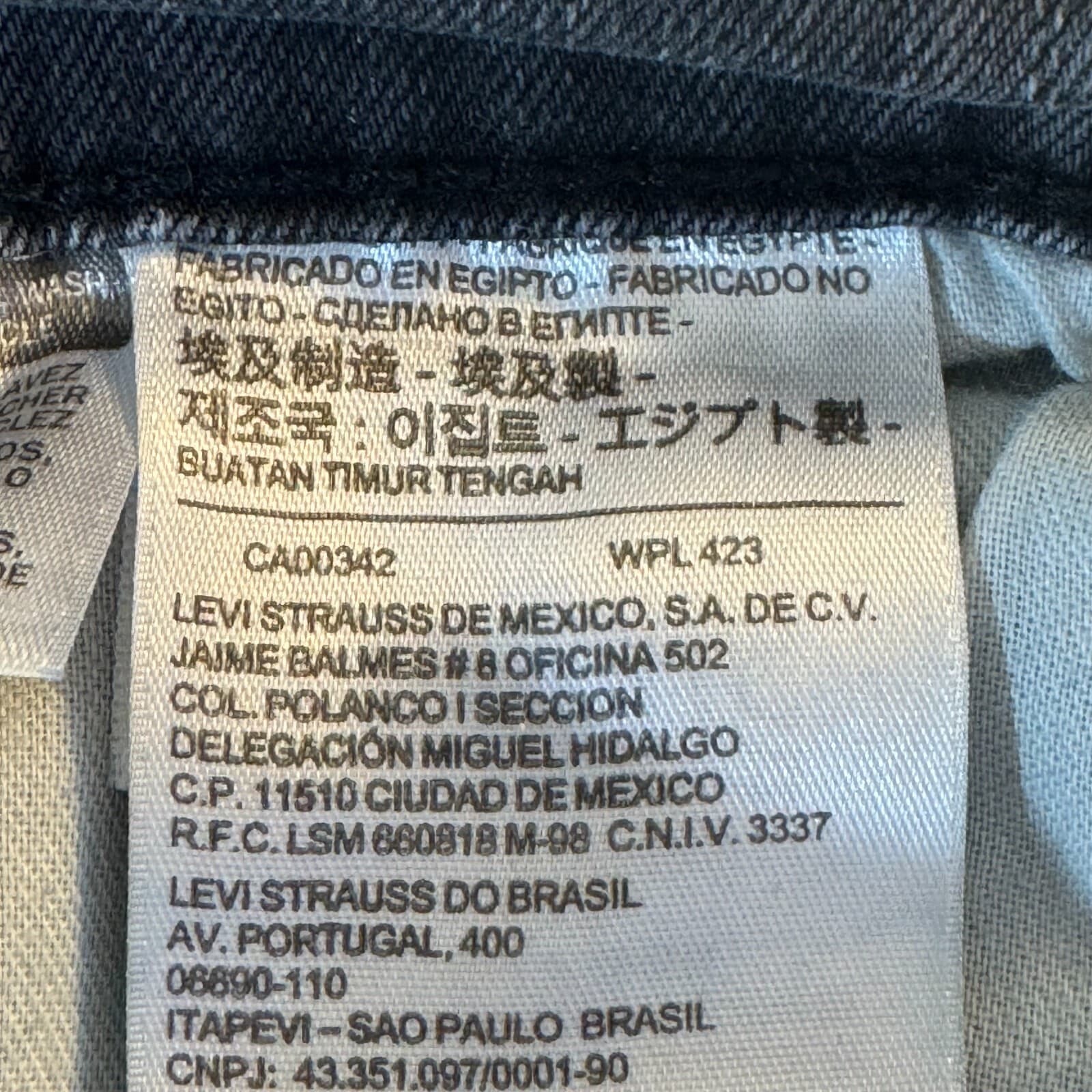 Levi's 512 Men's Jeans 34x30 Black Denim Stretch Slim Tapered Fit - Thumbnail 12