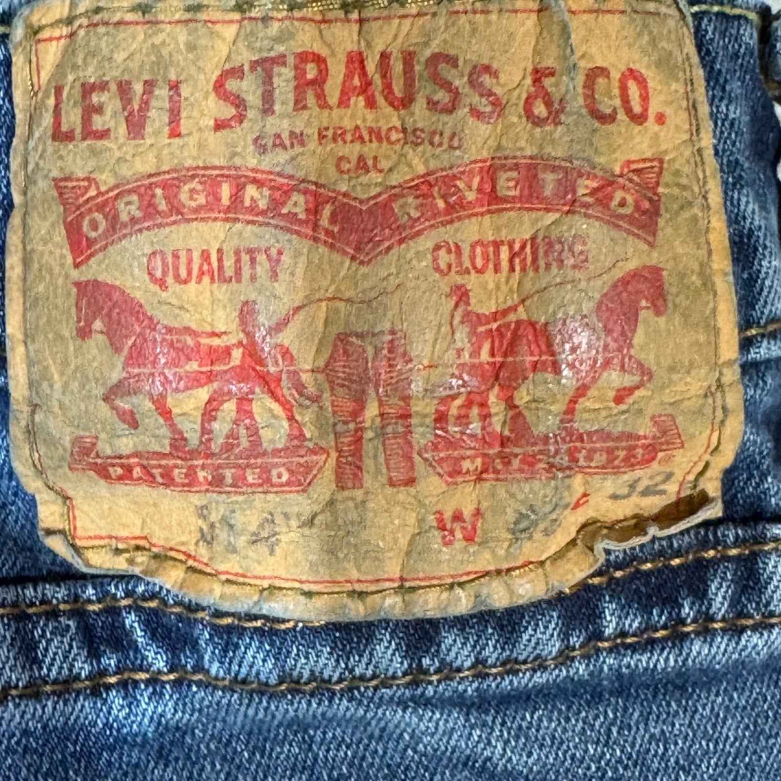 Levi's 514 Men's Jeans 42x32 Blue Denim Straight Fit Mid Rise - Thumbnail 11