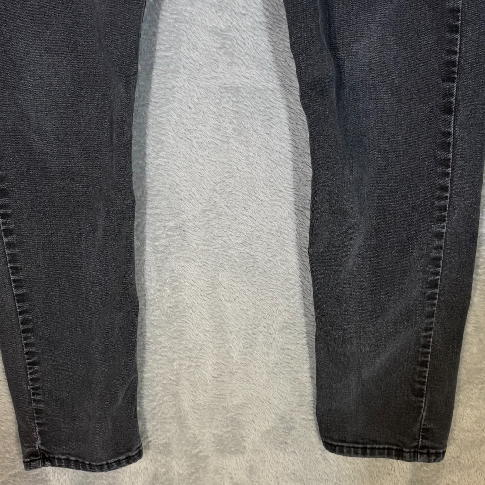 Levi's 512 Men's Jeans 34x30 Black Denim Stretch Slim Tapered Fit - Thumbnail 5