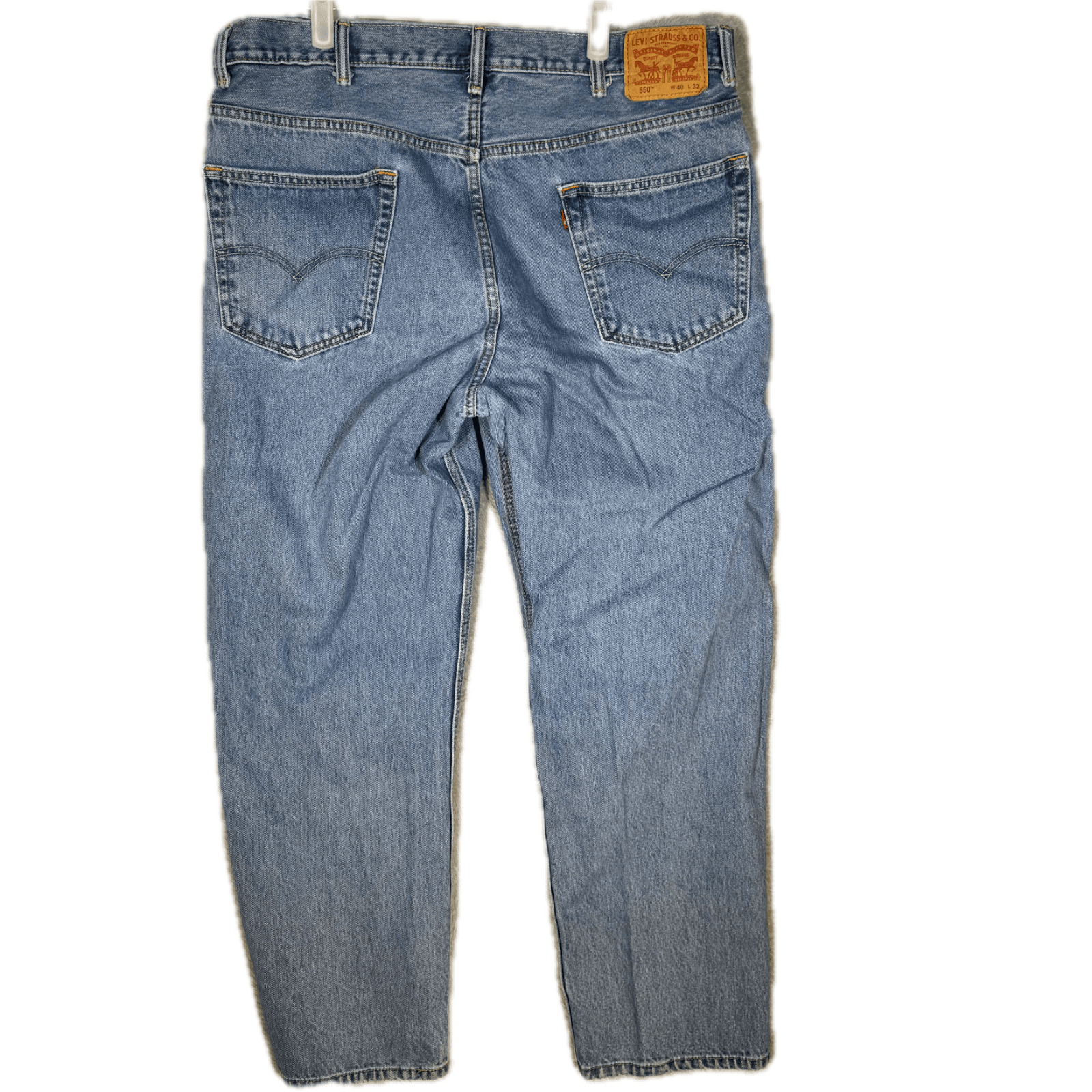 Levi's 550 Men's Jeans 40x32 Blue Denim Relaxed Fit Mid-Rise Straight Leg - Thumbnail 2