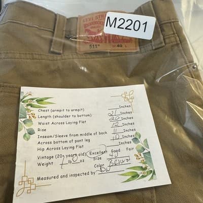 Levis 511 Shorts Mens 40 Brown Cut Off Slim Fit Distressed Raw Hem Casual Summer - Thumbnail 8