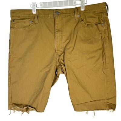 Levis 511 Shorts Mens 40 Brown Cut Off Slim Fit Distressed Raw Hem Casual Summer - Image 1
