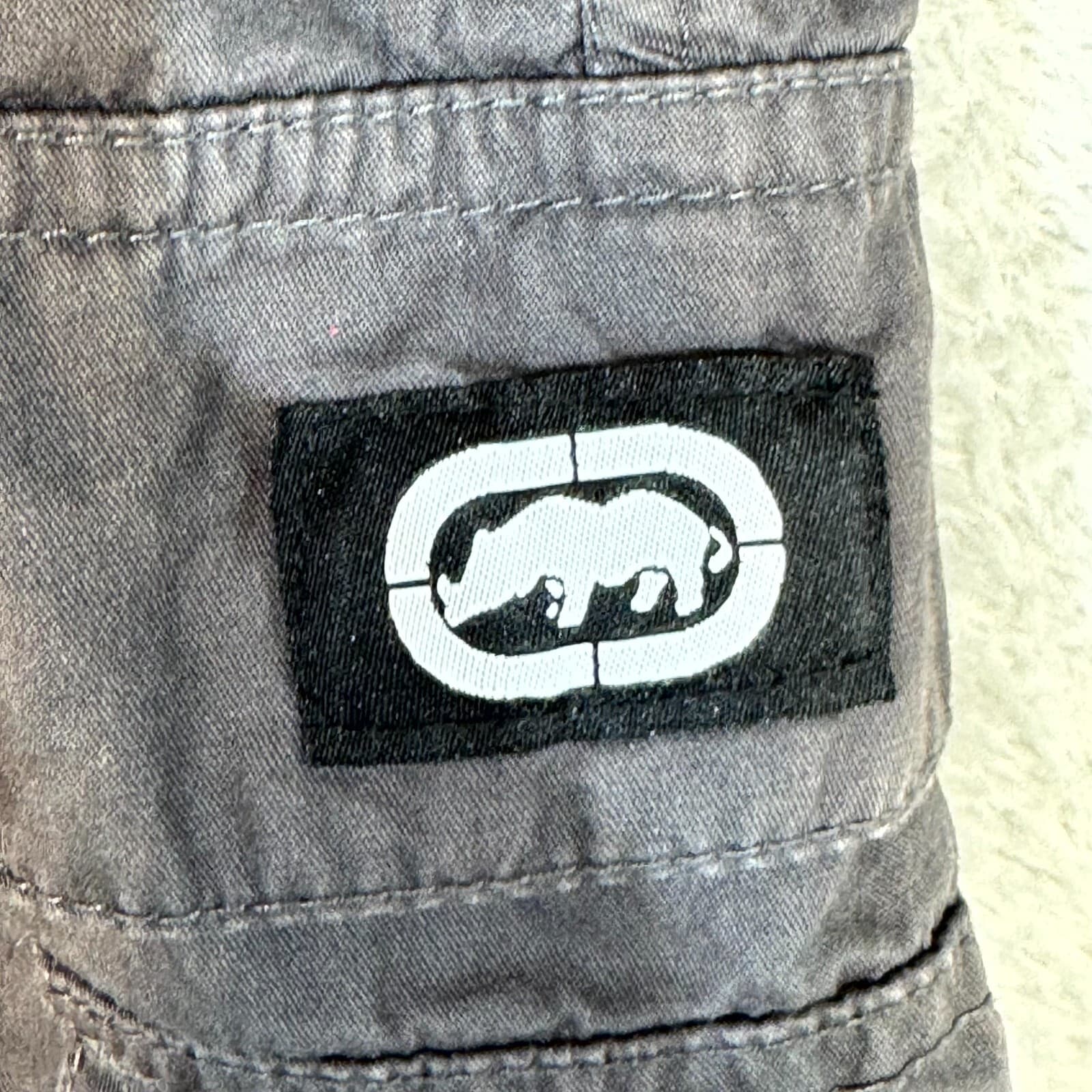 Ecko Unltd Cargo Shorts Men 42 Gray Cotton Utility Outdoor Workwear Classic - Thumbnail 3