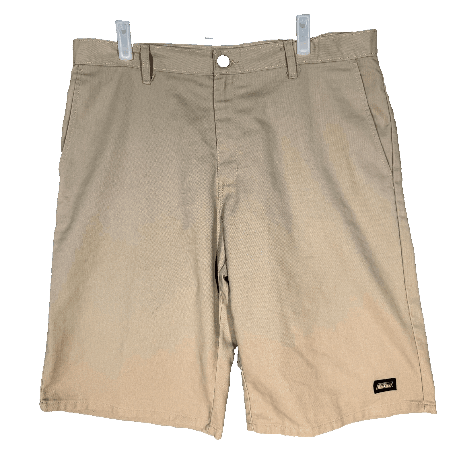 Dickies Work Shorts Men 36 Beige Flat Front Zip Fly Durable Workwear - Image 1