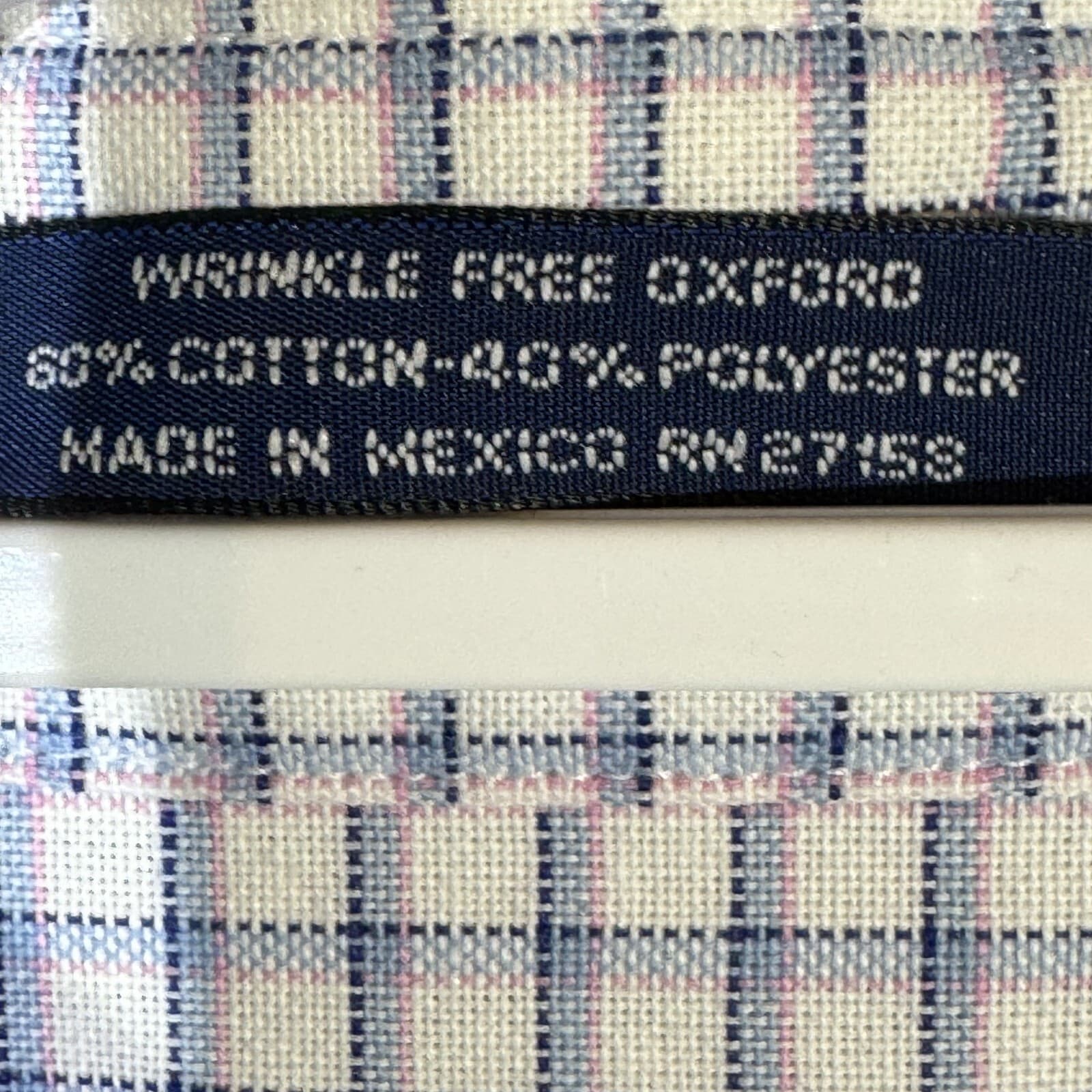 59th Street Brownstone Men's Shirt 18 Blue Check Short Sleeve Button-Down M856 - Thumbnail 7