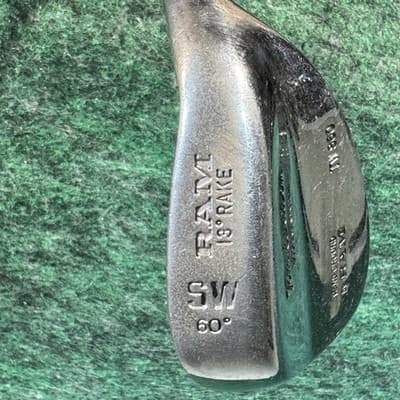 Vintage RAM Tom Watson TW 860 Rake 60° Lob Wedge Mens RH Stiff Steel Golf Club - Thumbnail 3