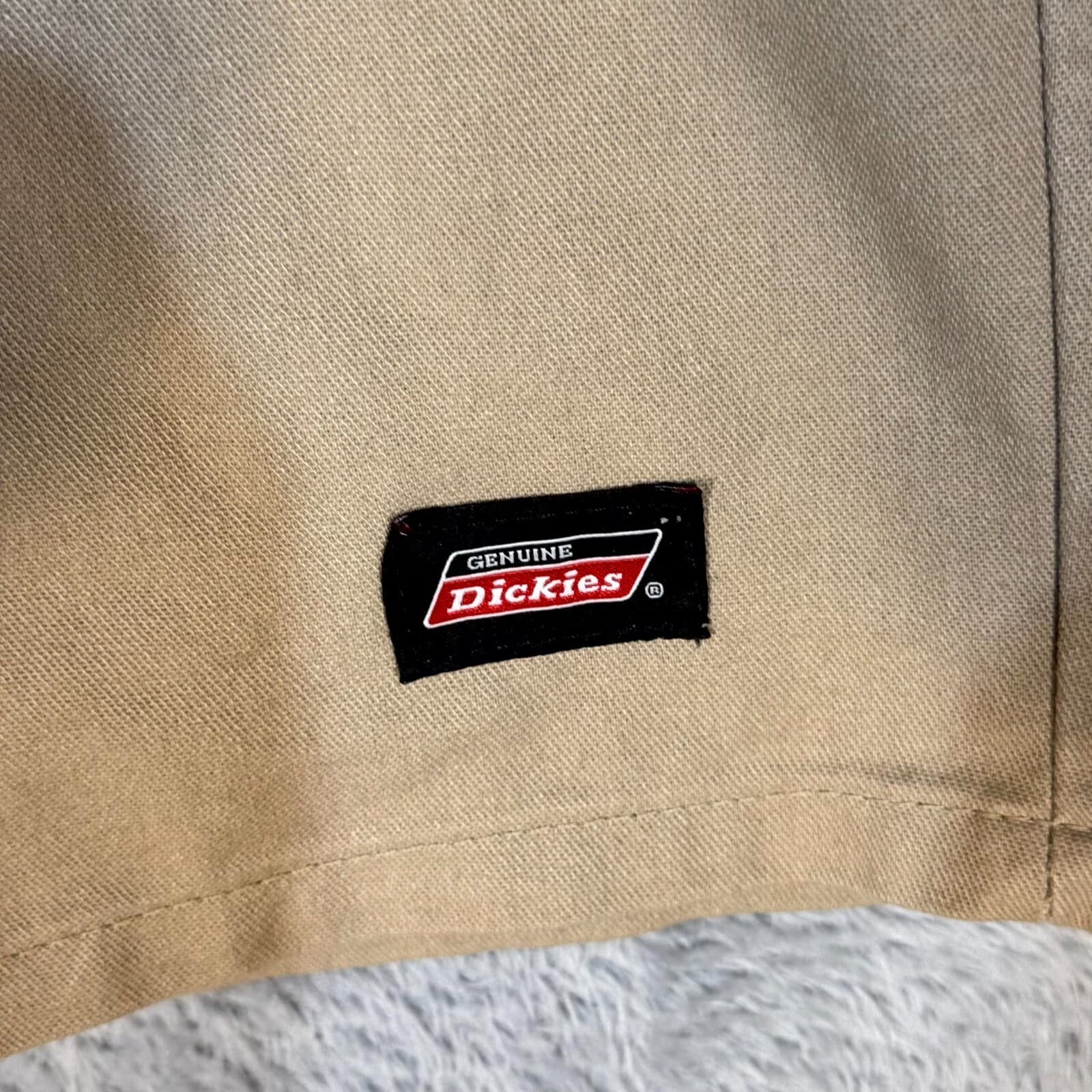 Dickies Work Shorts Men 36 Beige Flat Front Zip Fly Durable Workwear - Thumbnail 3