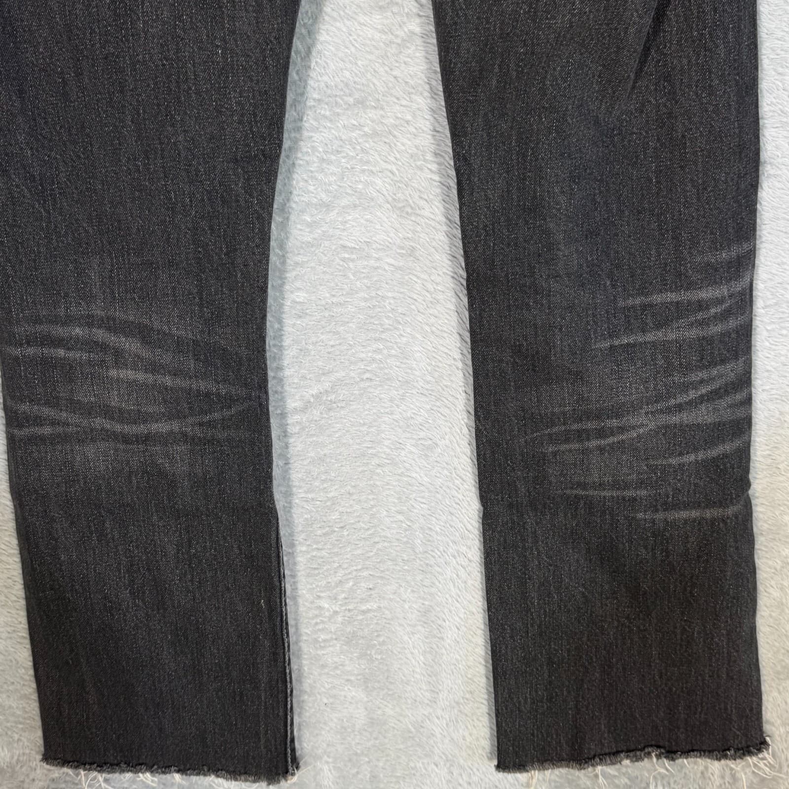 Levi’s 501 Men’s Jeans 29x32 Black Denim Button Fly Straight Leg - Thumbnail 8