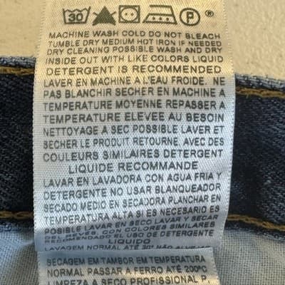 Levis 550 Jeans Mens 38x30 Blue Relaxed Fit Tapered Leg Denim Made Nicaragua - Thumbnail 5