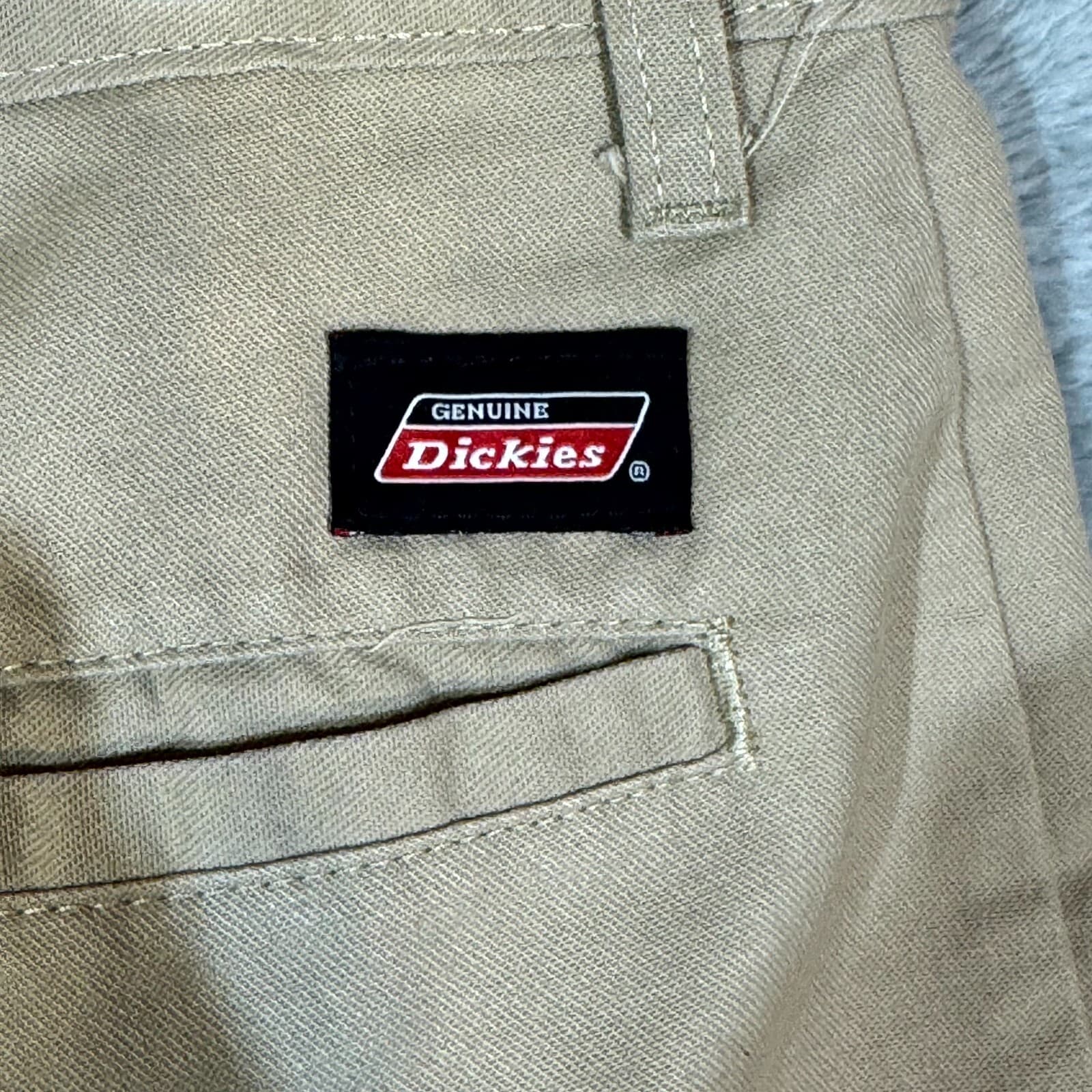 Dickies Work Shorts Men 36 Beige Flat Front Zip Fly Durable Workwear - Thumbnail 4