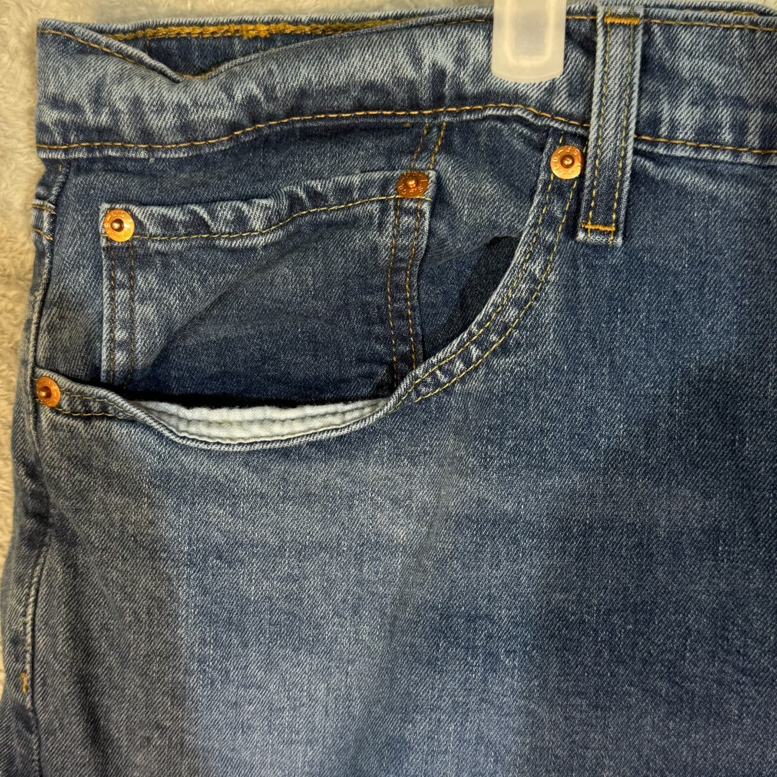 Levi's 559 Men's Jeans 42x29 Blue Denim Relaxed Fit High-Rise Straight Leg - Thumbnail 3