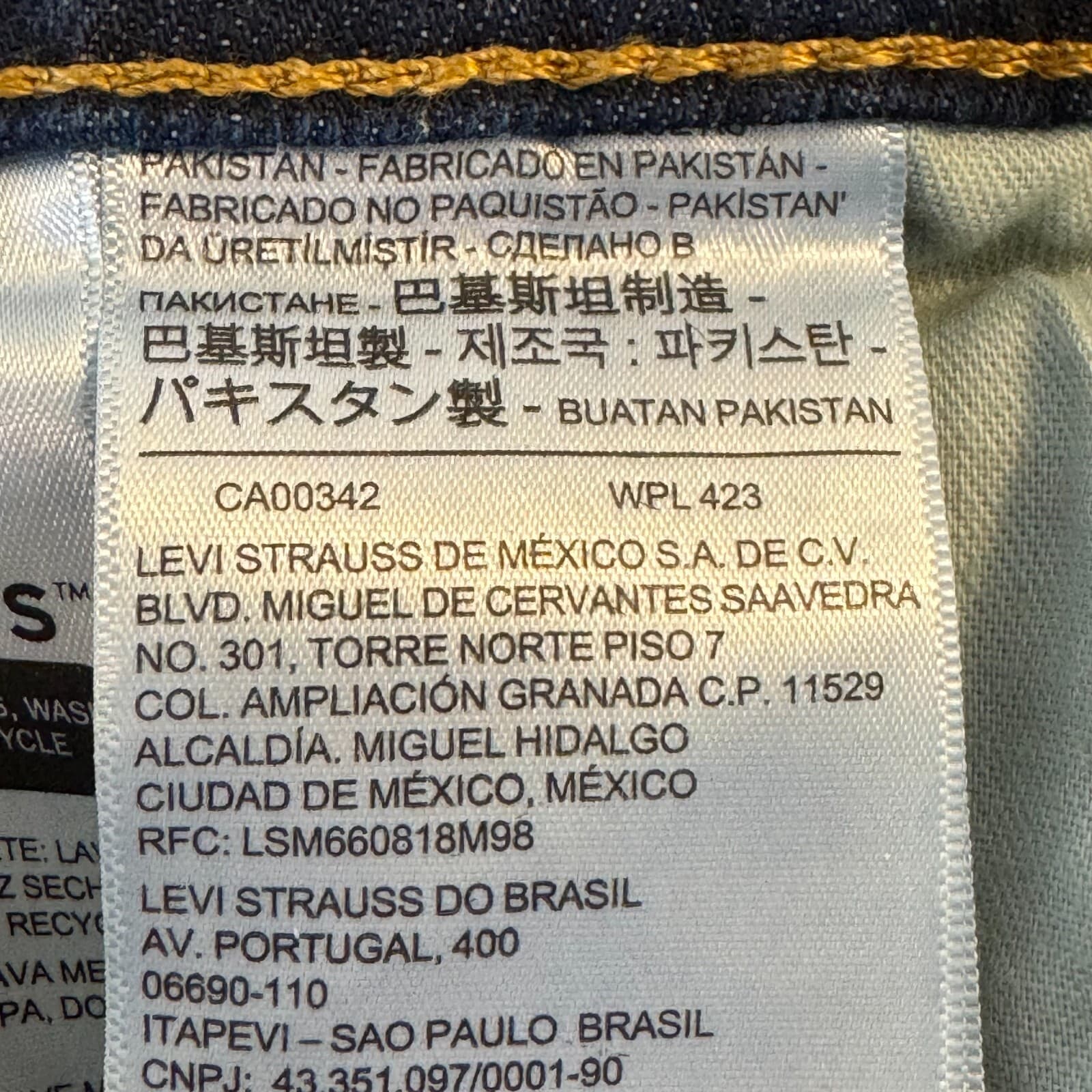 Levi's 569 Men's Jeans 42x30 Blue Denim Loose Fit Mid-Rise Straight Leg - Thumbnail 12