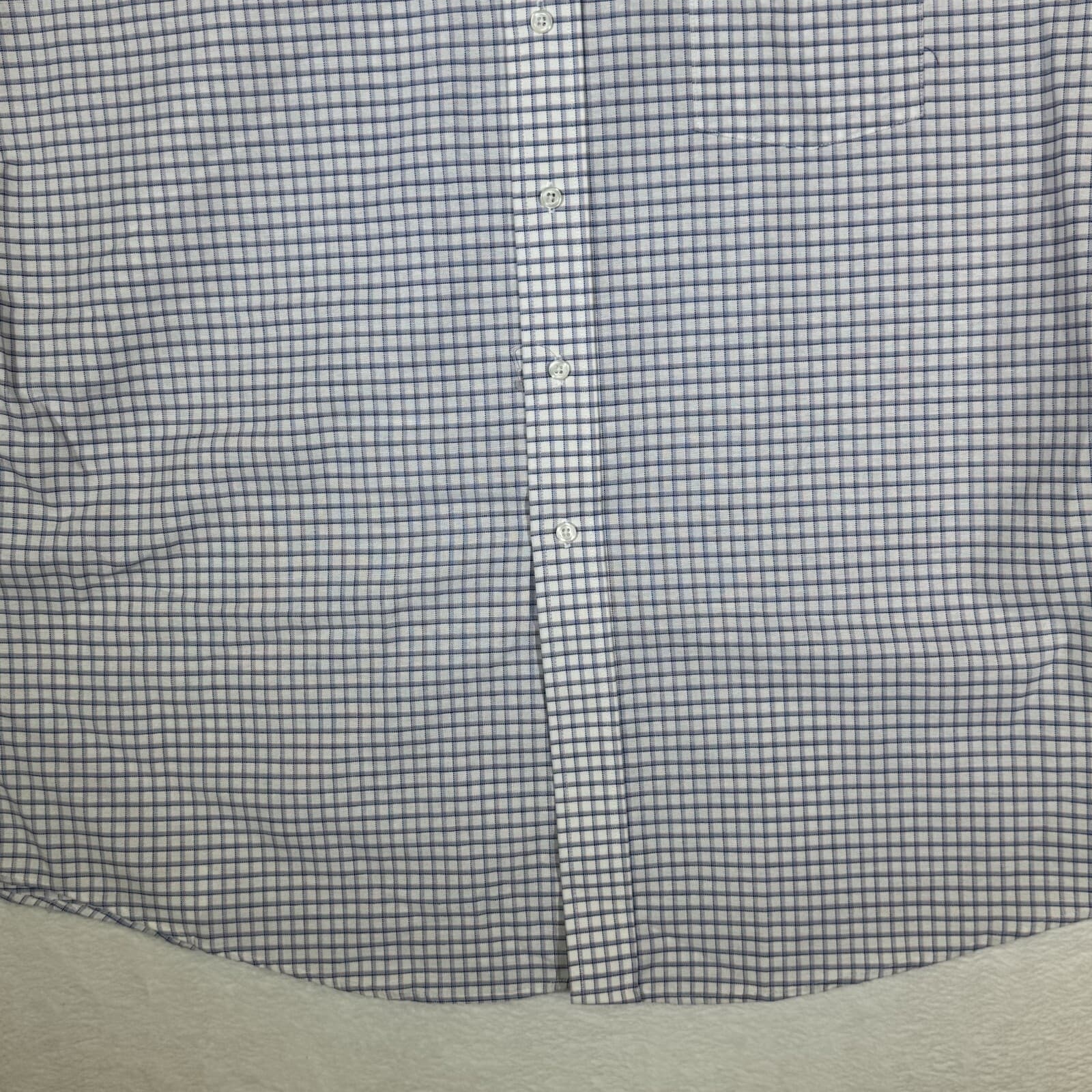 59th Street Brownstone Men's Shirt 18 Blue Check Short Sleeve Button-Down M856 - Thumbnail 5