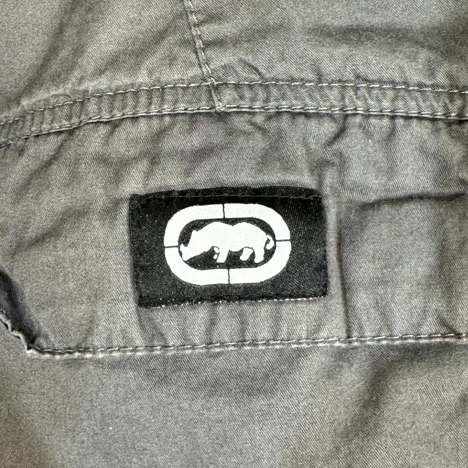 Ecko Unltd Cargo Shorts Men 42 Gray Cotton Utility Outdoor Workwear Classic - Thumbnail 4