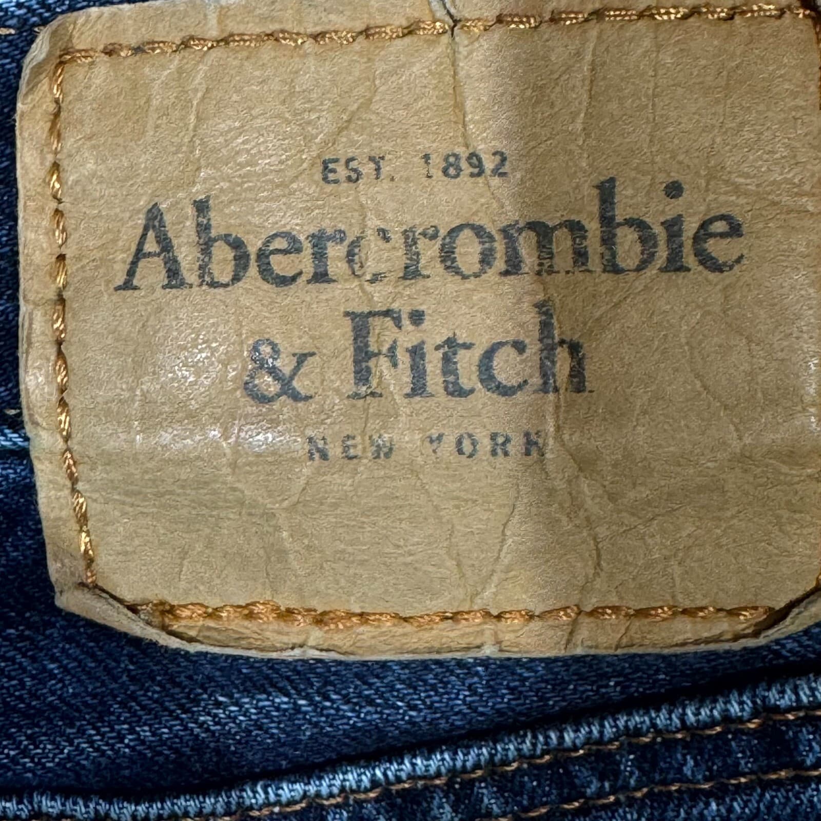 Abercrombie & Fitch Men’s Jeans 33x32 Blue Denim Mid-Rise Straight Leg - Thumbnail 10
