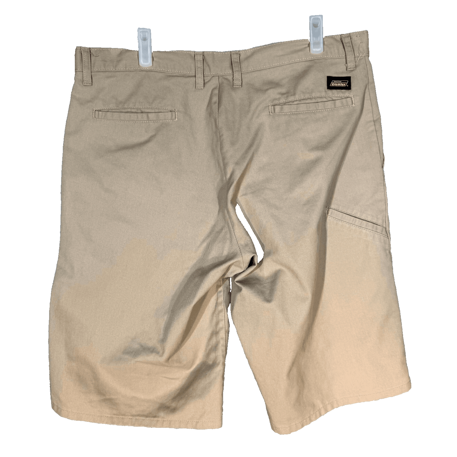Dickies Work Shorts Men 36 Beige Flat Front Zip Fly Durable Workwear - Thumbnail 2