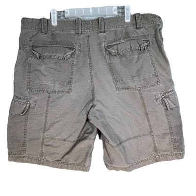 Eddie Bauer Men’s Cargo Shorts 40 Gray Cotton Utility Outdoor Rip Stop Fabric - Thumbnail 2