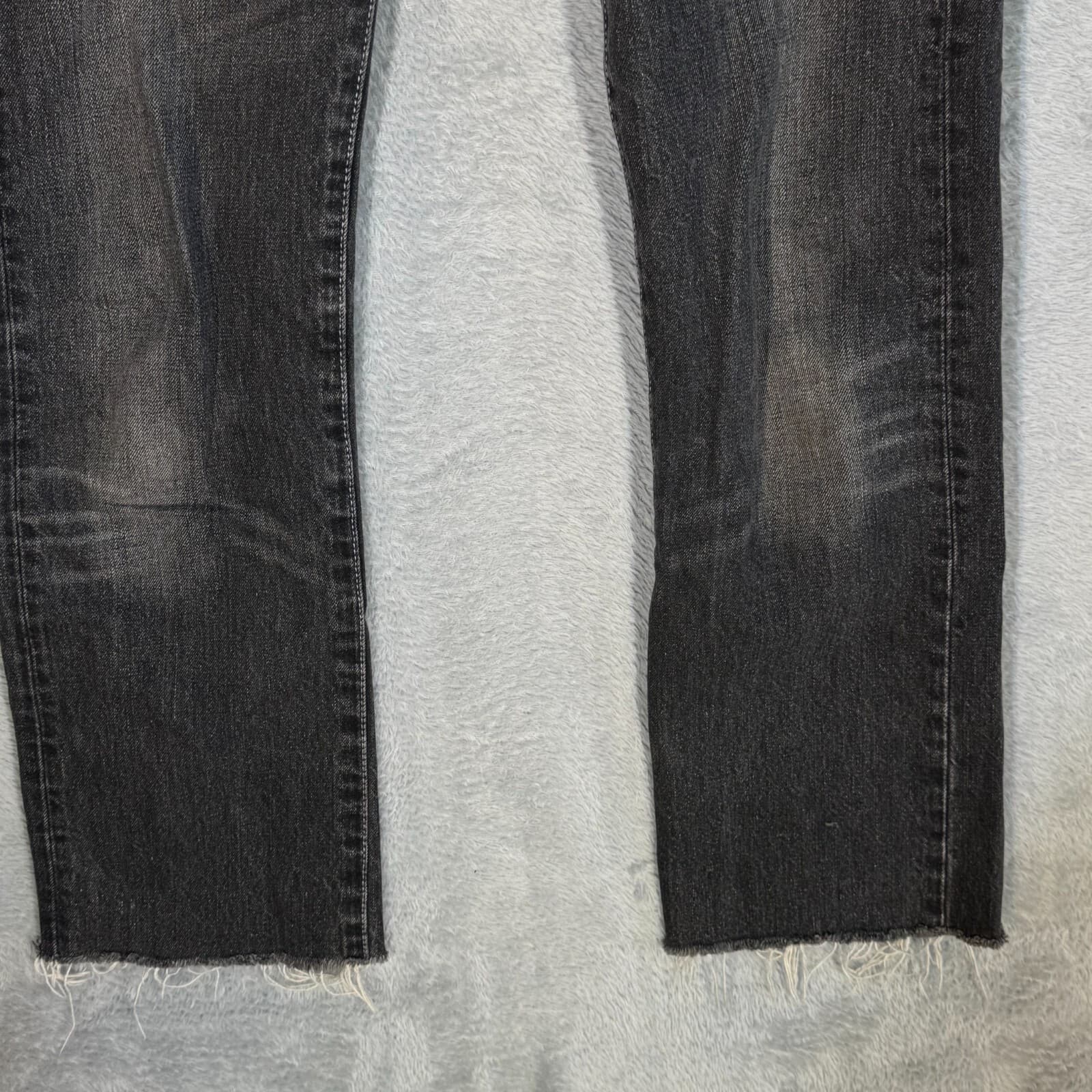 Levi’s 501 Men’s Jeans 29x32 Black Denim Button Fly Straight Leg - Thumbnail 5