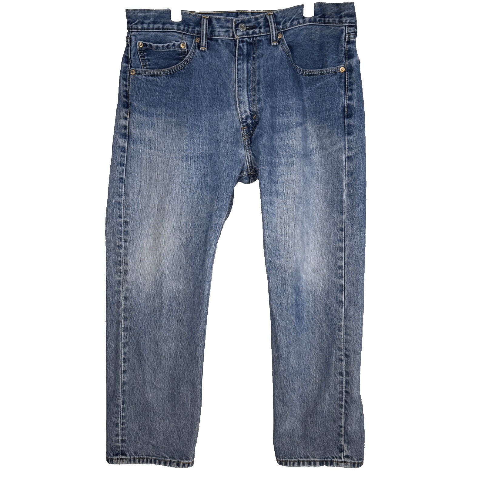 Levi's 505 Mens Jeans 36x29 Blue Denim Mid-Rise Regular Fit Straight Leg - Image 1