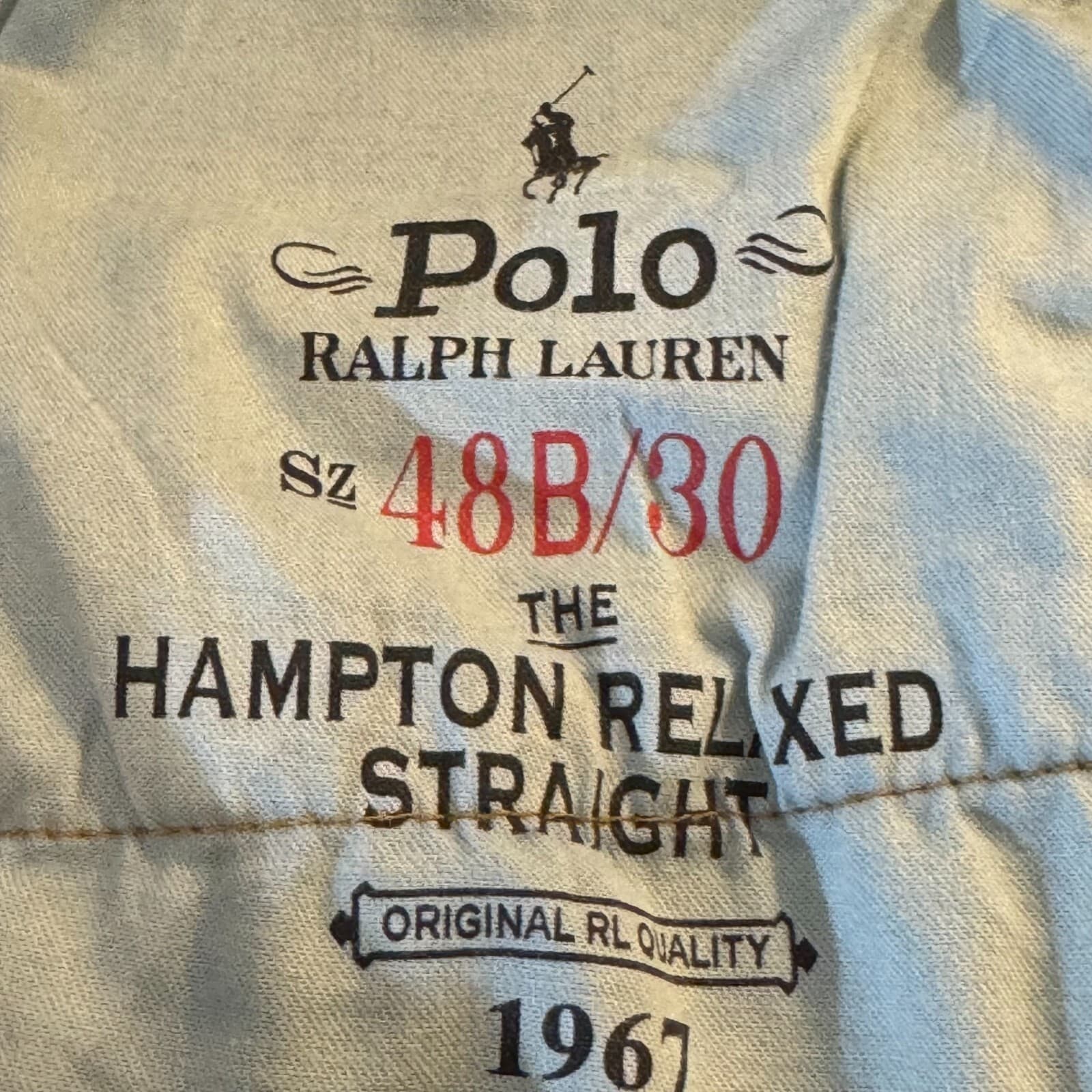 Polo Ralph Lauren Men's Jeans 48x30 Hampton Straight Blue Denim Mid Rise - Thumbnail 11