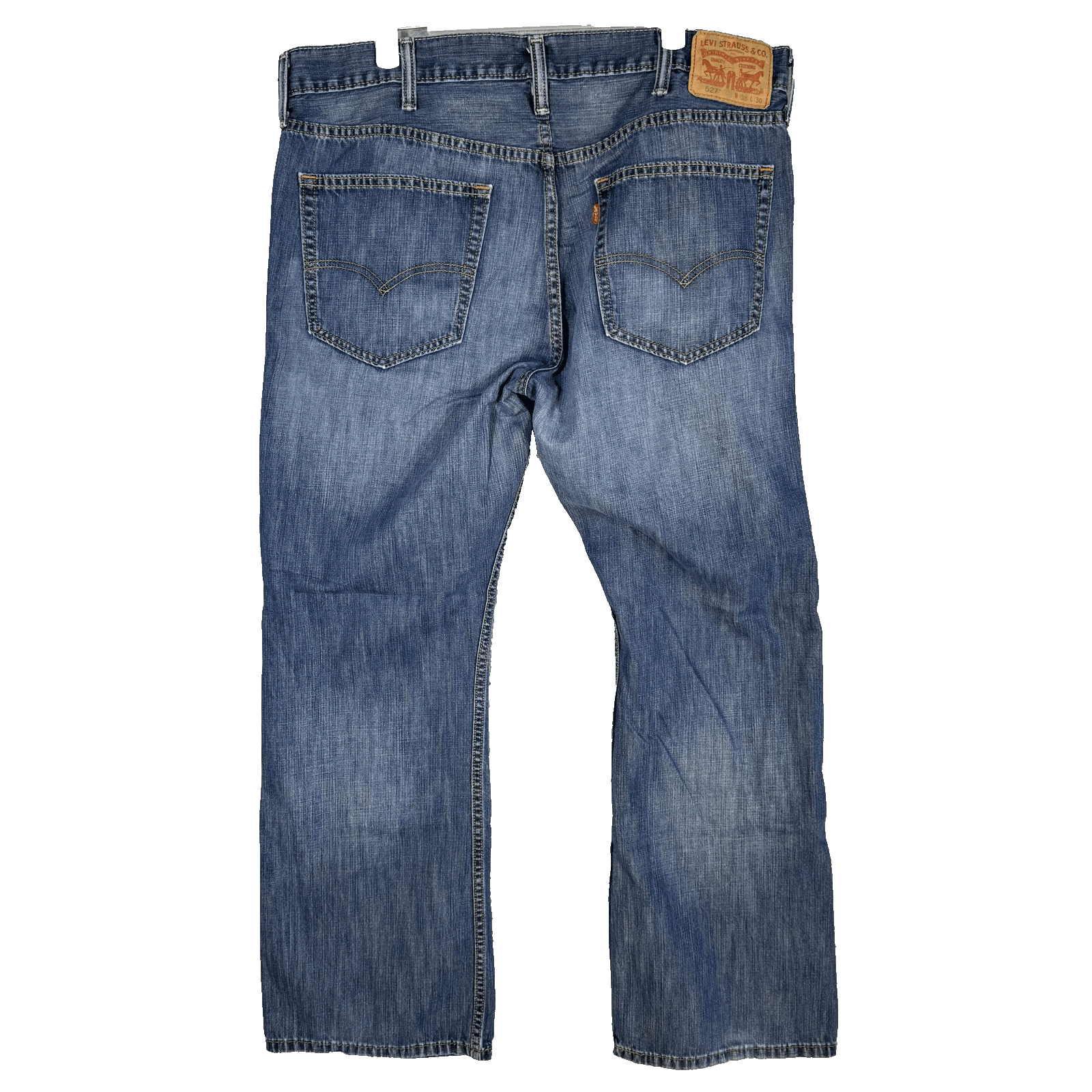 Levis 527 Jeans Mens 38x30 Blue Straight Leg Bootcut Denim Classic 100% Cotton - Thumbnail 2
