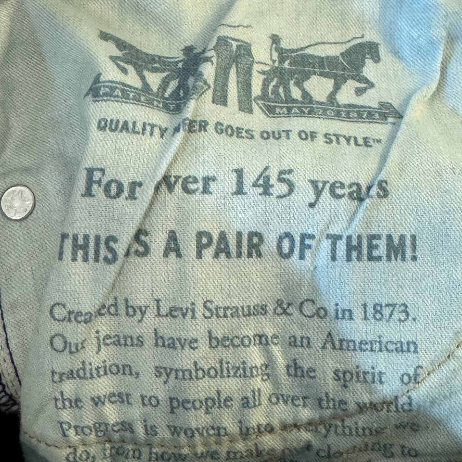 Levi's 569 Men's Jeans 42x30 Blue Denim Loose Fit Mid-Rise Straight Leg - Thumbnail 11