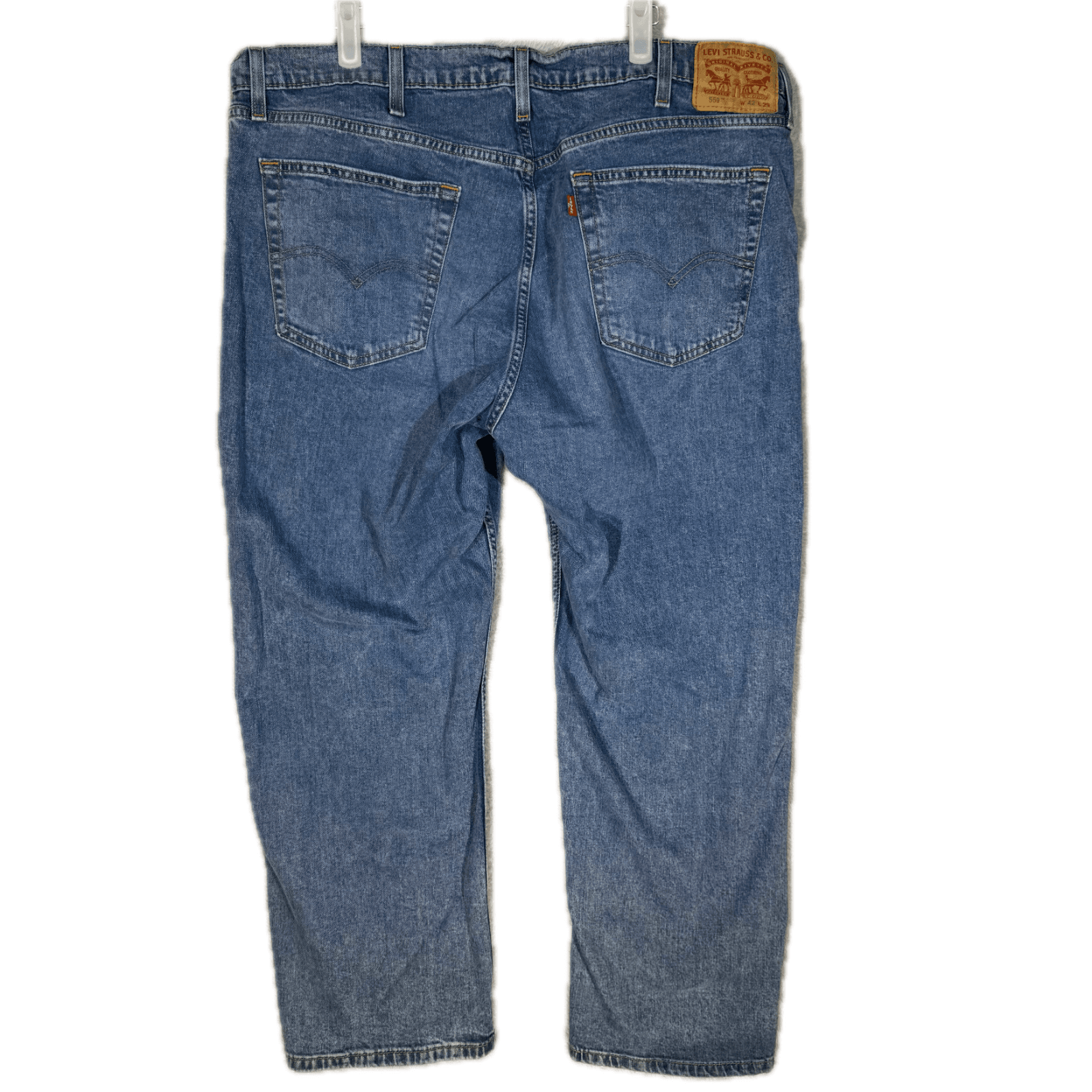 Levi's 559 Men's Jeans 42x29 Blue Denim Relaxed Fit High-Rise Straight Leg - Thumbnail 2