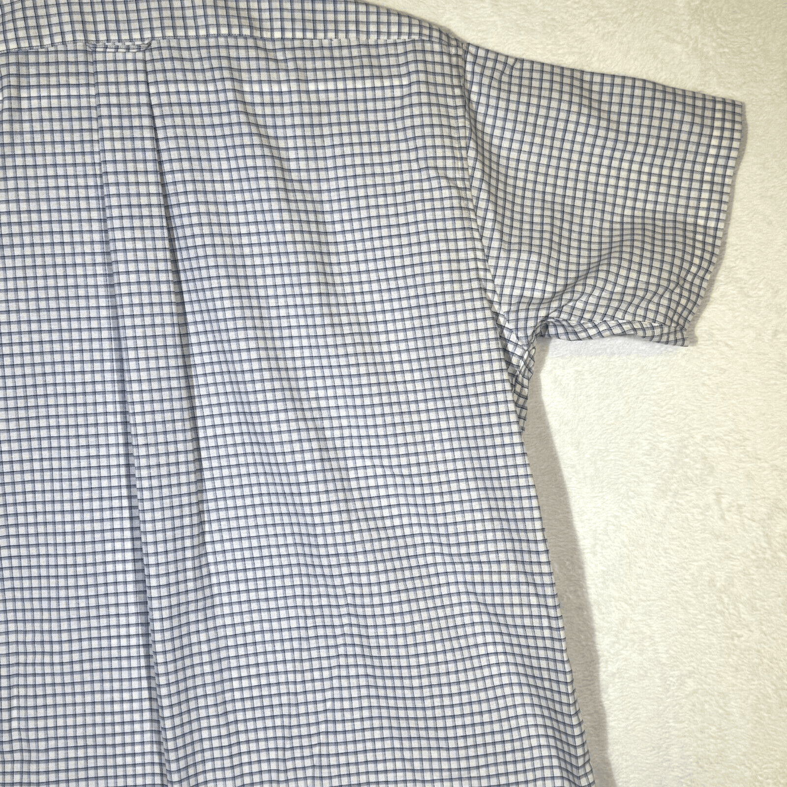 59th Street Brownstone Men's Shirt 18 Blue Check Short Sleeve Button-Down M856 - Thumbnail 12