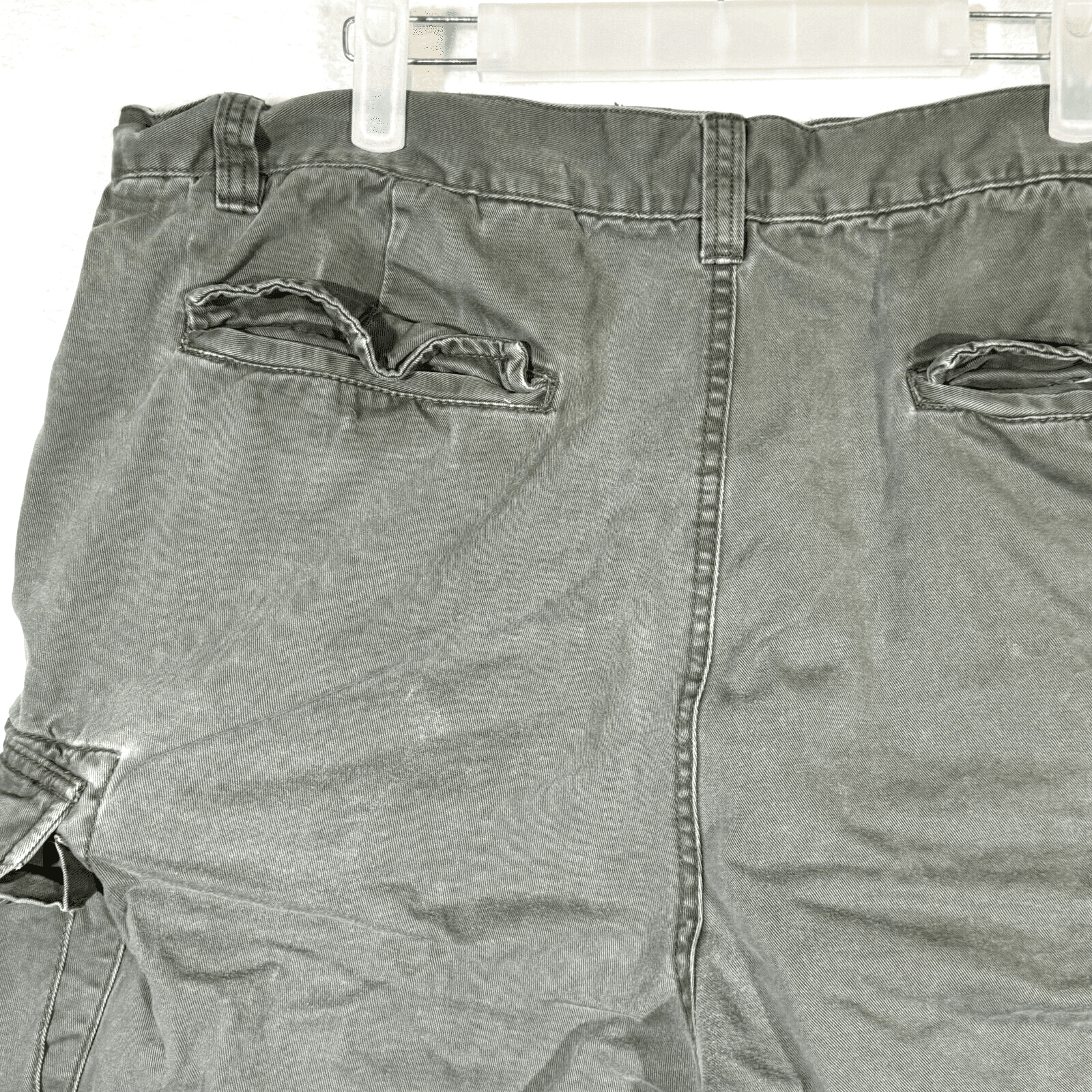 Bass Cargo Shorts Men’s 40 Green Cotton Utility Multi-Pocket High-Rise Zip Fly - Thumbnail 8