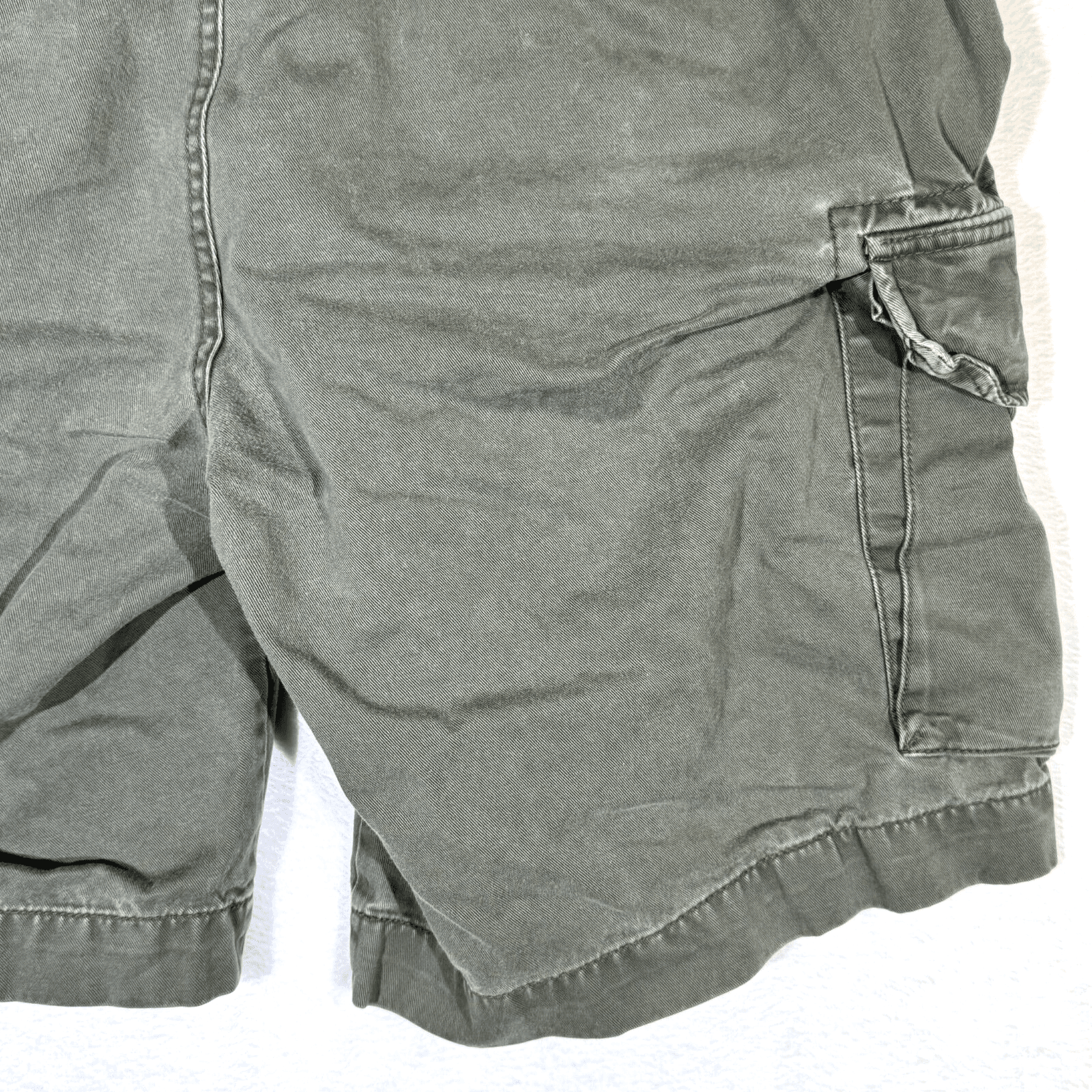 Bass Cargo Shorts Men’s 40 Green Cotton Utility Multi-Pocket High-Rise Zip Fly - Thumbnail 11