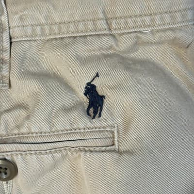 Polo Ralph Lauren Shorts Mens 40 Tan Relaxed Fit Chino Classic Polo Embroidered - Thumbnail 3