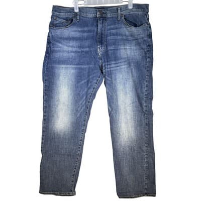 Lucky Brand 363 Jeans Mens 38x30 Blue Vintage Straight Whiskered Denim Pants - Image 1