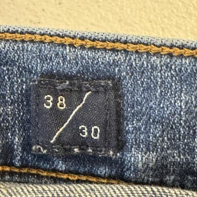 Lucky Brand 363 Jeans Mens 38x30 Blue Vintage Straight Whiskered Denim Pants - Thumbnail 6