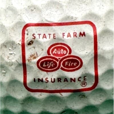 State Farm Insurance Logo Golf Ball Used Vintage - Thumbnail 2
