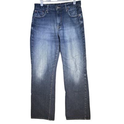 Lucky Brand Jeans Mens 30x31 Blue Straight Leg 165 Short Length Denim Dungarees - Image 1
