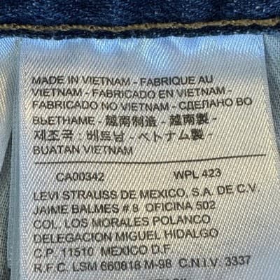 Levis 559 Jeans Mens 40x30 Blue Relaxed Straight Fit Whiskered Denim 100% Cotton - Thumbnail 4