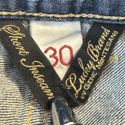 Lucky Brand Jeans Mens 30x31 Blue Straight Leg 165 Short Length Denim Dungarees - Thumbnail 4