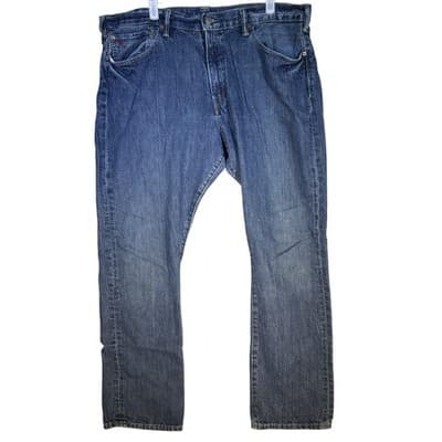 Polo Ralph Lauren Jeans Mens 38x30 Blue Slim Straight Fit Denim RL Embroidered - Image 1