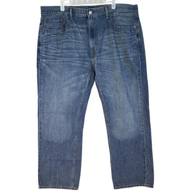 Levis 559 Jeans Mens 40x30 Blue Relaxed Straight Fit Whiskered Denim 100% Cotton - Image 1