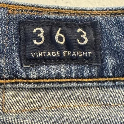 Lucky Brand 363 Jeans Mens 38x30 Blue Vintage Straight Whiskered Denim Pants - Thumbnail 4