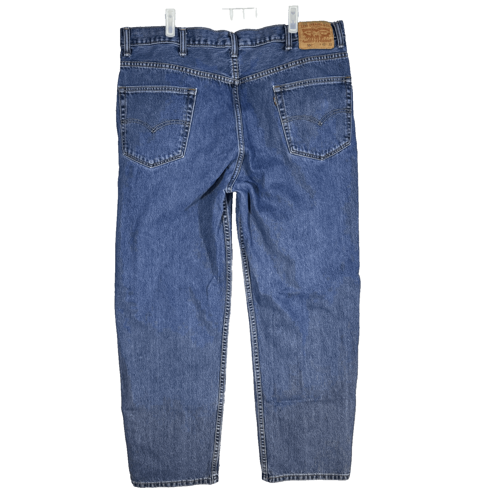 Levis 550 Jeans Mens 42x32 Blue Relaxed Fit Tapered Leg Denim High Rise Classic - Thumbnail 2